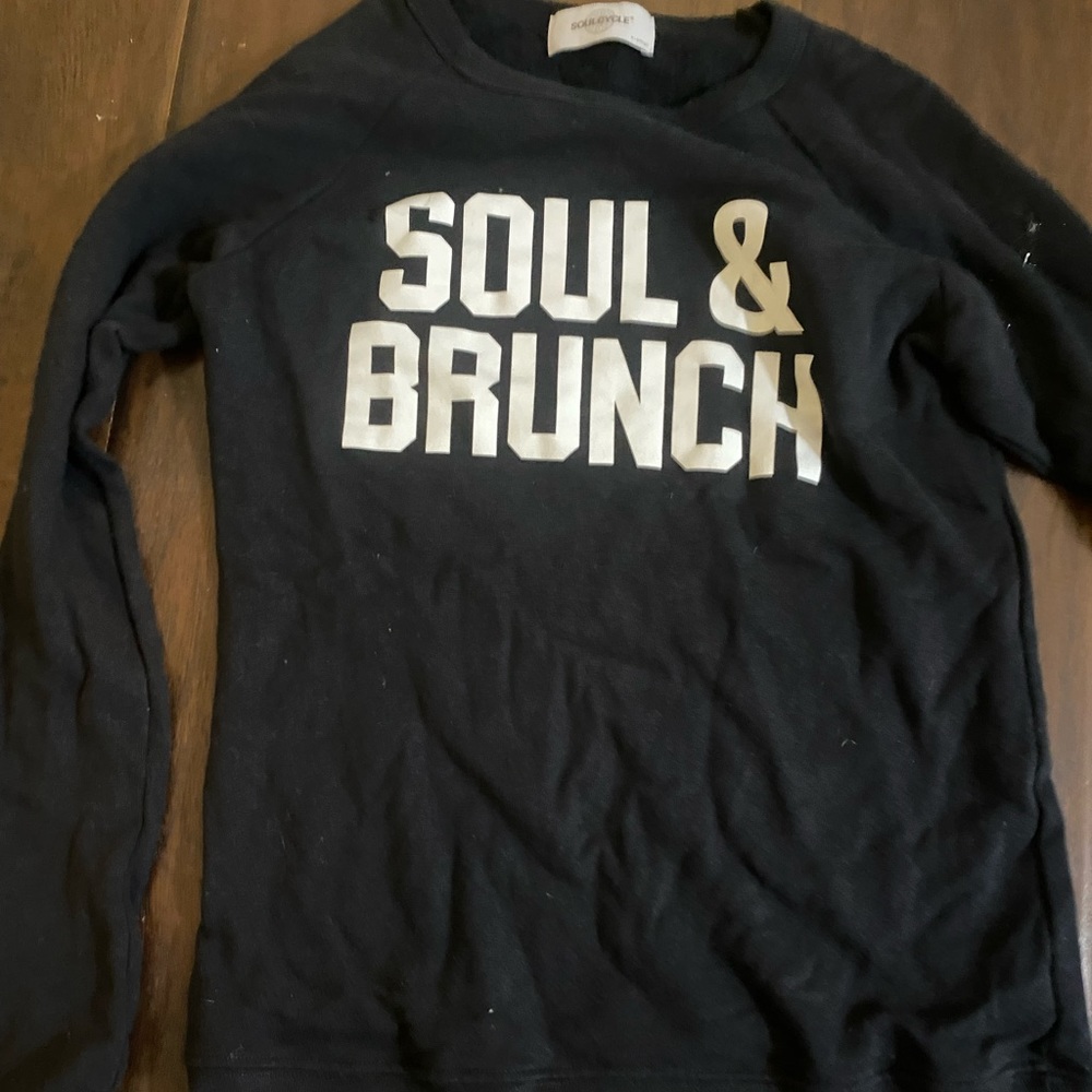 Soulcycle “soul and brunch” crew neck sweater